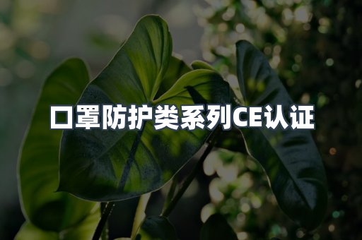 口罩防护类系列CE认证